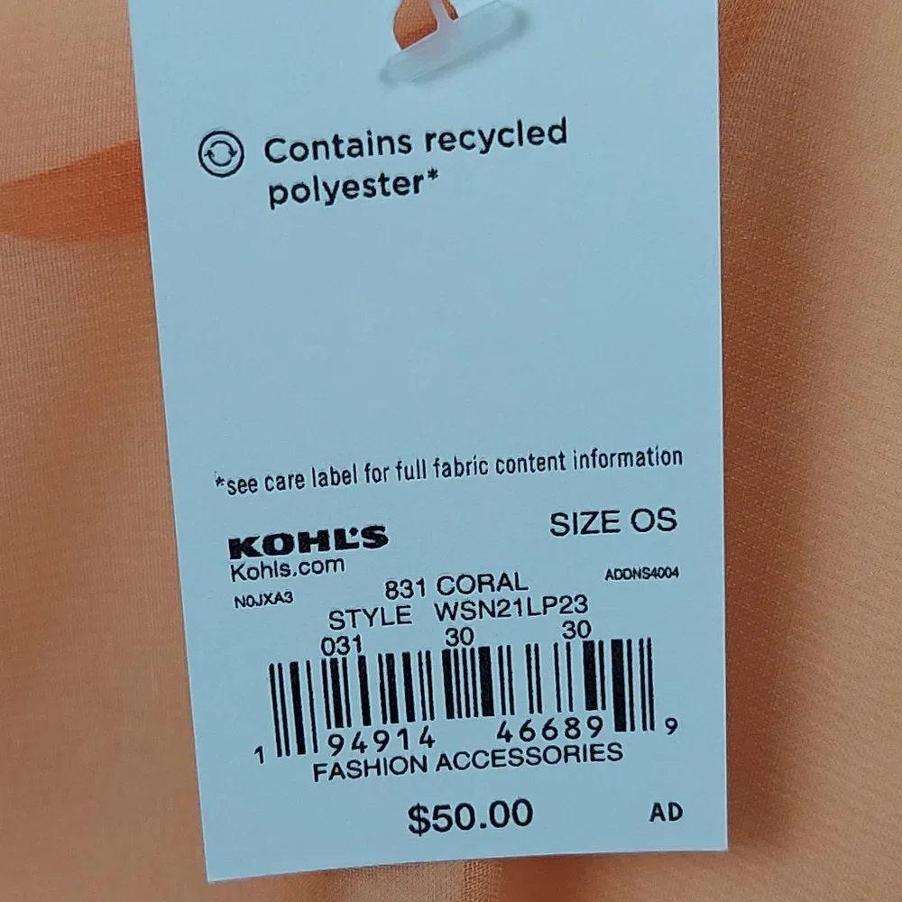 NWT SONOMA OMBRE' BELTED KIMONO (OS / CORAL)